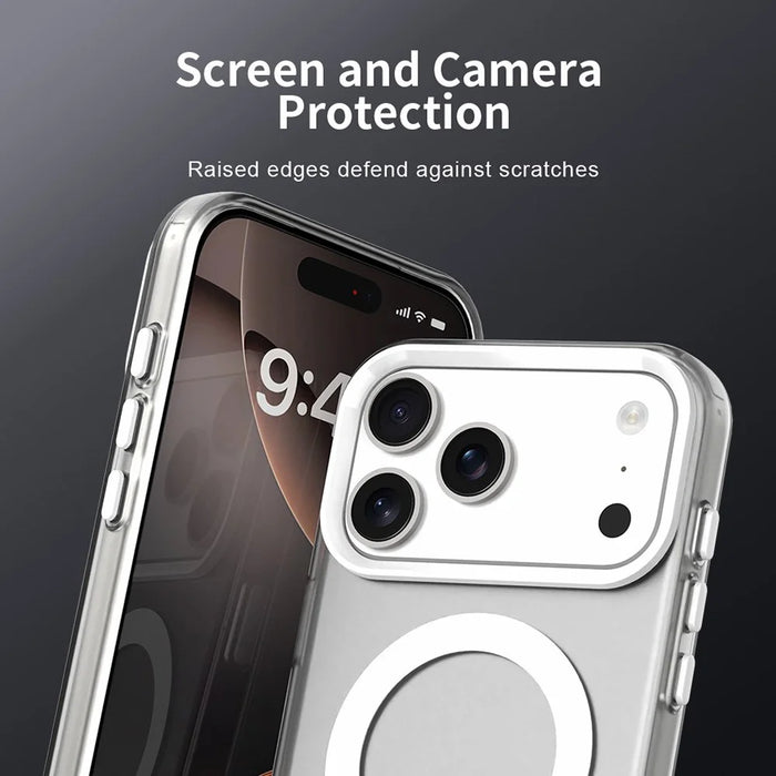 For iPhone 17 Pro Max Case Compatible with MagSafe Anti Drop Hybrid Phone Back Cover - White - 7