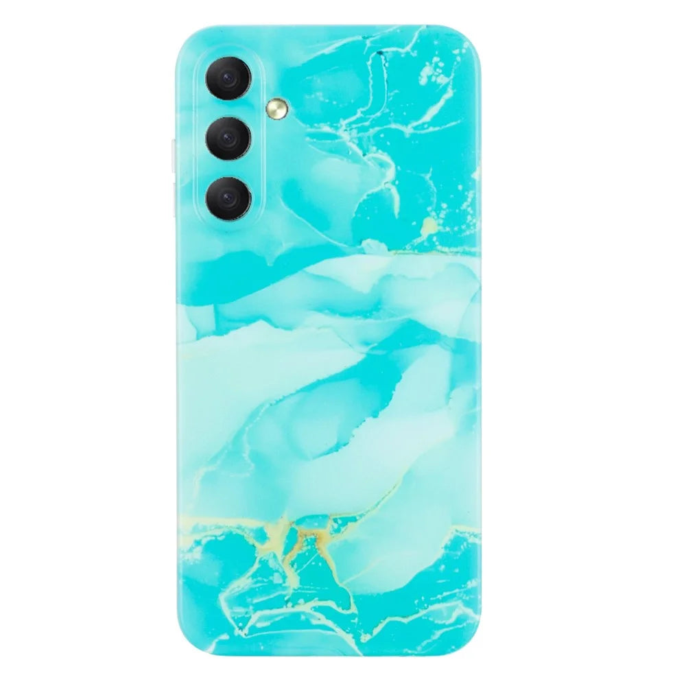 For Samsung Galaxy A18 5G / A18 4G / A17 5G / A17 4G / A26 5G Case Marble Pattern Painted TPU Phone Back Cover - Green - 2