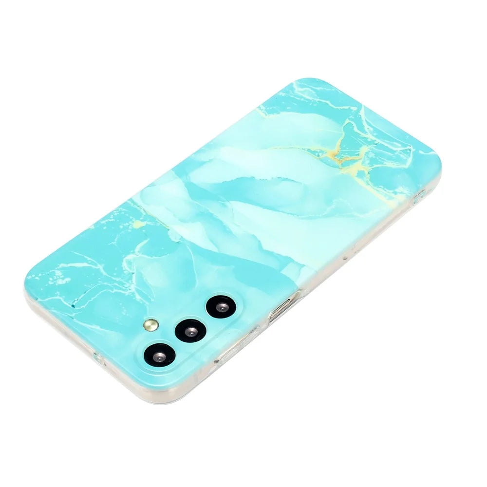 For Samsung Galaxy A18 5G / A18 4G / A17 5G / A17 4G / A26 5G Case Marble Pattern Painted TPU Phone Back Cover - Green - 4