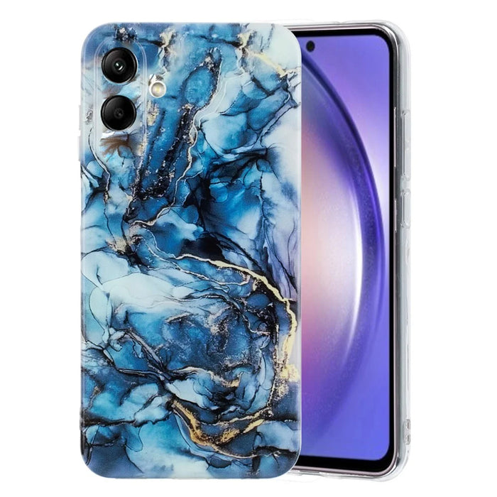 For Samsung Galaxy A08 5G / A08 4G / A07 4G Case Marble Pattern Painted TPU Phone Back Cover - Grey - 1
