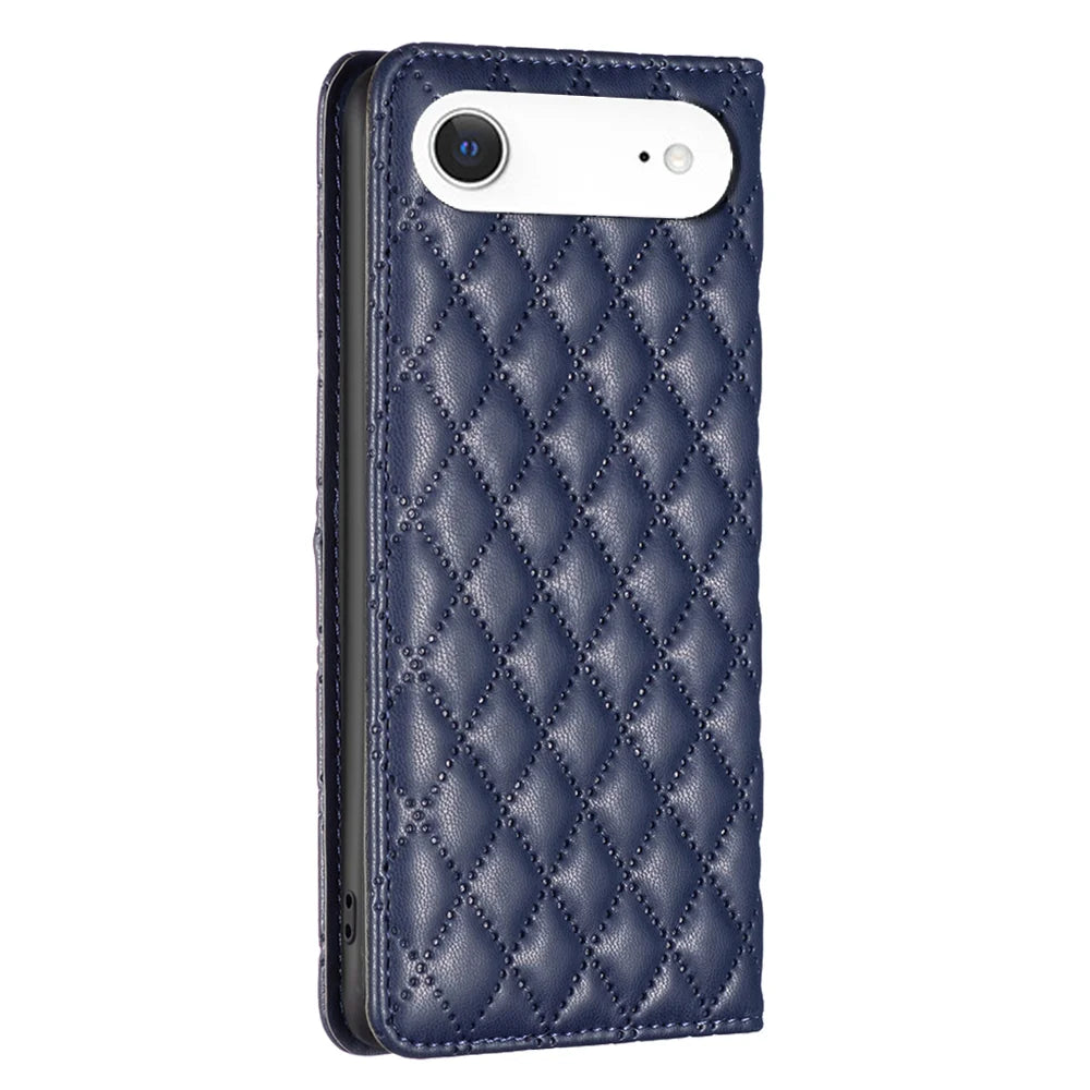 BINFEN COLOR For iPhone Air Case with Card Holder  PU Leather Phone Stand Cover - Blue - 3