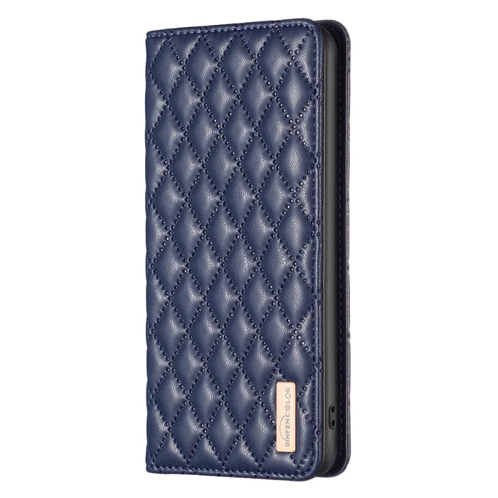 BINFEN COLOR For iPhone 18 Pro / 17 Pro Case with Card Holder  PU Leather Phone Stand Cover - Blue - 2