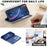 BINFEN COLOR For iPhone 18 Pro / 17 Pro Case with Card Holder  PU Leather Phone Stand Cover - Blue - 5