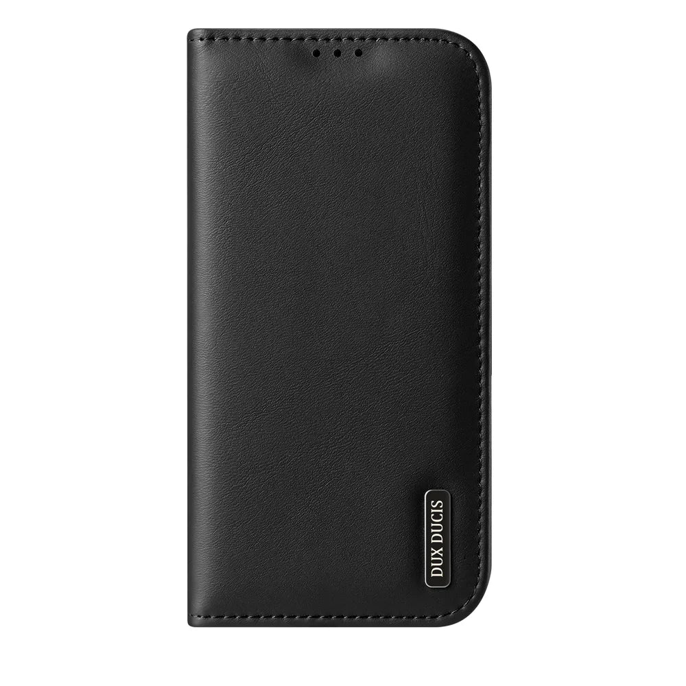 DUX DUCIS For iPhone Air Case  Hivo Series Cowhide Leather RFID Blocking Wallet Stand Flip Phone Cover - Black - 2