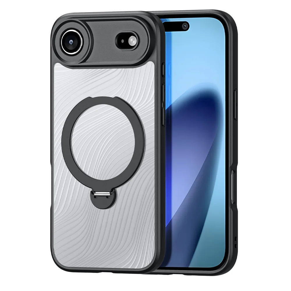 DUX DUCIS For iPhone Air Case with Kickstand  Aimo Series Compatible with MagSafe TPU+PC Phone Cover (REACH Certification) - Black - 1