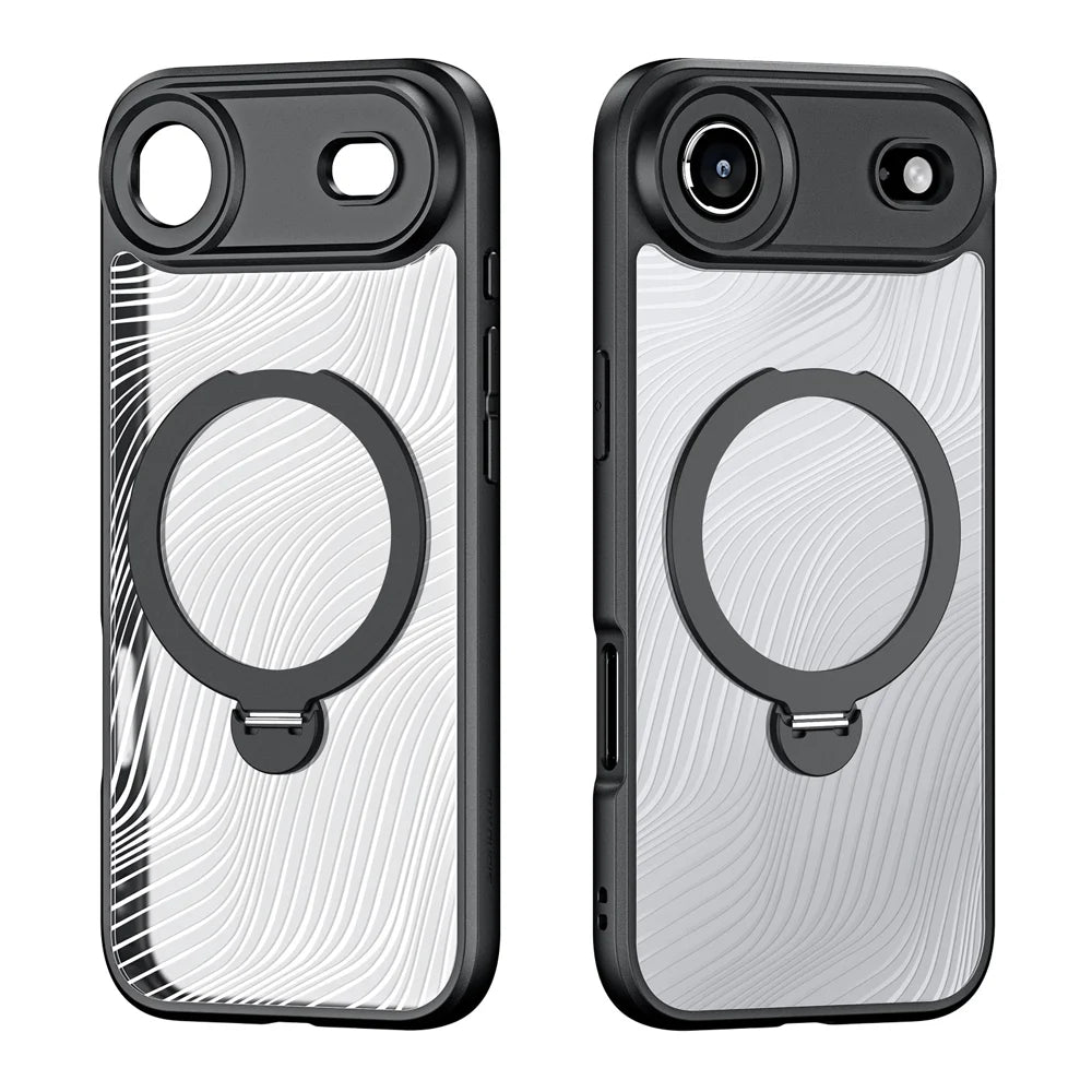 DUX DUCIS For iPhone Air Case with Kickstand  Aimo Series Compatible with MagSafe TPU+PC Phone Cover (REACH Certification) - Black - 2