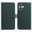 For iPhone 17 Case Wallet Stand Litchi Texture Genuine Cow Leather Flip Phone Cover - Green - 1