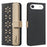 BINFEN COLOR For iPhone Air Leather Case  BF36 Floral Pattern Phone Cover RFID Blocking Wallet Stand - Black - 1