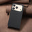BINFEN COLOR For iPhone 18 Pro / 17 Pro Leather Case  BF36 Floral Pattern Phone Cover RFID Blocking Wallet Stand - Black - 7