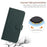 For Samsung Galaxy S25 FE Case Wallet Stand Litchi Texture Genuine Cow Leather Flip Phone Cover - Green - 4