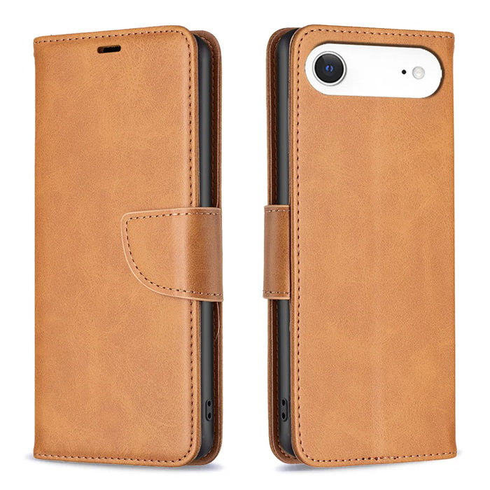 For iPhone Air Case Shockproof PU Leather Cover with Wallet Card Slots - Yellow - 1