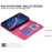 For iPhone 18 Pro Max / 17 Pro Max Case Clover Pattern Wallet Stand View Leather Phone Cover - Rose - 7
