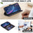 BINFEN COLOR For iPhone 18 Pro / 17 Pro Leather Case  Square Grid Wallet Stand Phone Cover - Black - 4