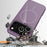 For iPhone 18 Pro Max / 17 Pro Max Magnetic Case Compatible with MagSafe TPU Phone Back Cover with Lanyard - Purple - 4