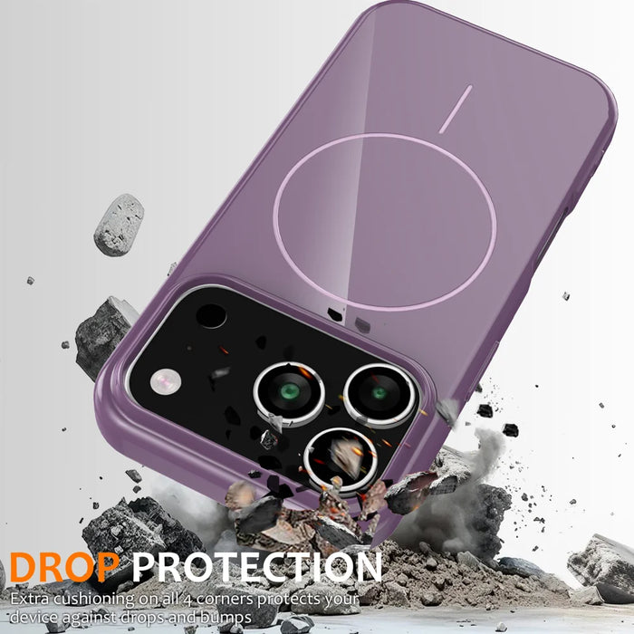 For iPhone 18 Pro Max / 17 Pro Max Magnetic Case Compatible with MagSafe TPU Phone Back Cover with Lanyard - Purple - 4
