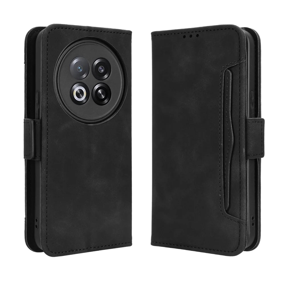 For Meizu Note 16 Pro Leather Case Phone Wallet Cover with Multiple Card Slots - Black - 1