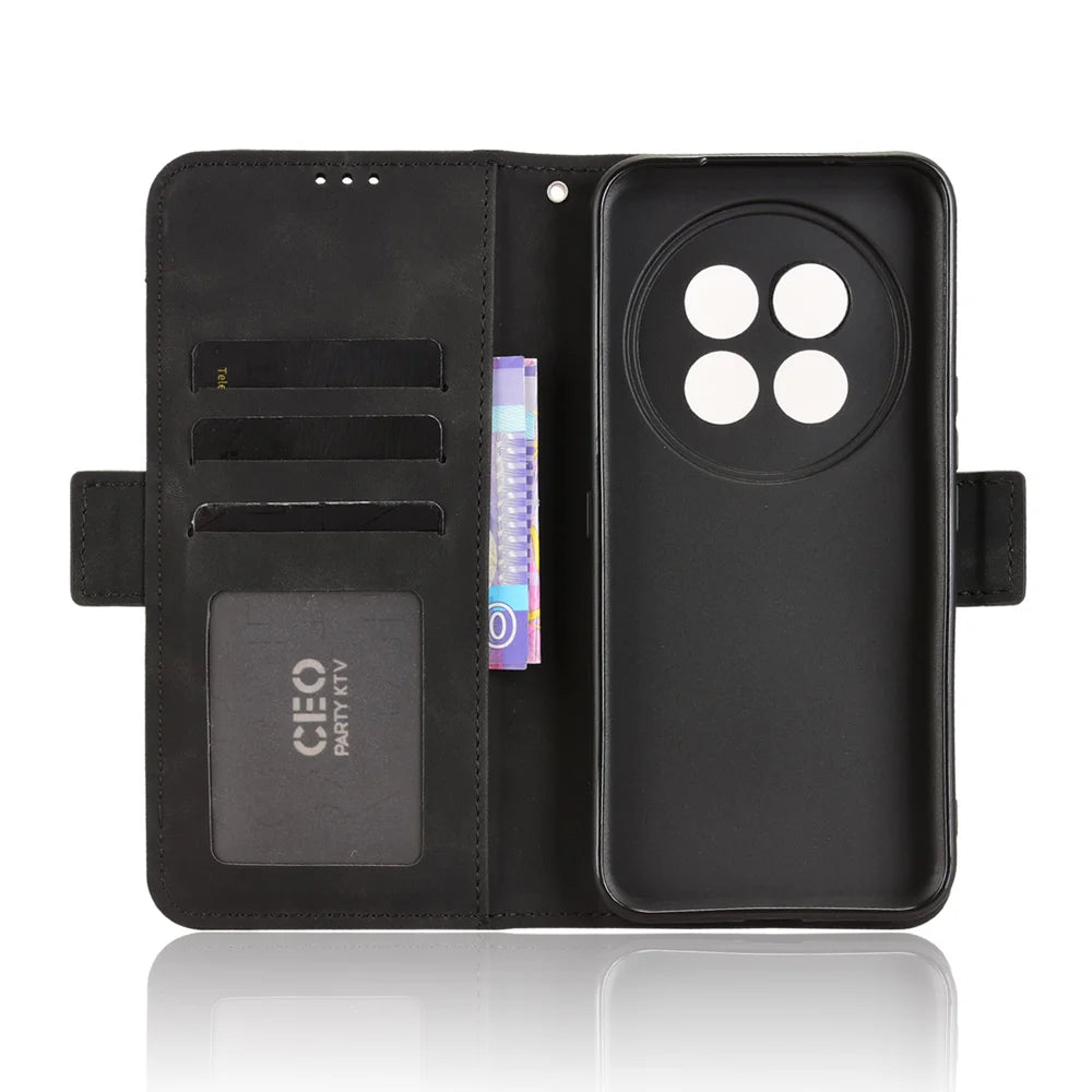 For Meizu Note 16 Pro Leather Case Phone Wallet Cover with Multiple Card Slots - Black - 4