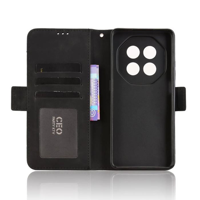 For Meizu Note 16 Leather Case Phone Wallet Cover with Multiple Card Slots - Black - 4