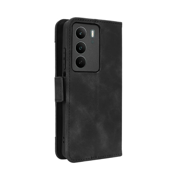 For Realme C71 4G Leather Case Phone Wallet Cover with Multiple Card Slots - Black - 7