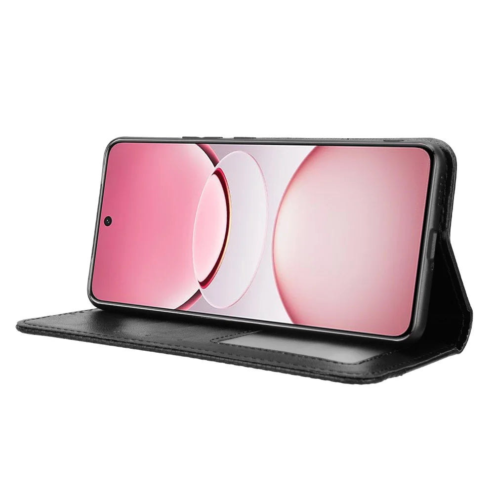For vivo Y300 Pro 5G / vivo Y300 Pro+ 5G / vivo iQOO Z10 5G Leather Case Wallet Stand Retro Texture Phone Cover - Black - 7