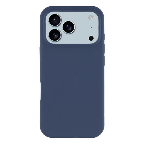 For iPhone 17 Pro Max Case Solid Silicone Shockproof Phone Back Cover - Dark Blue - 1