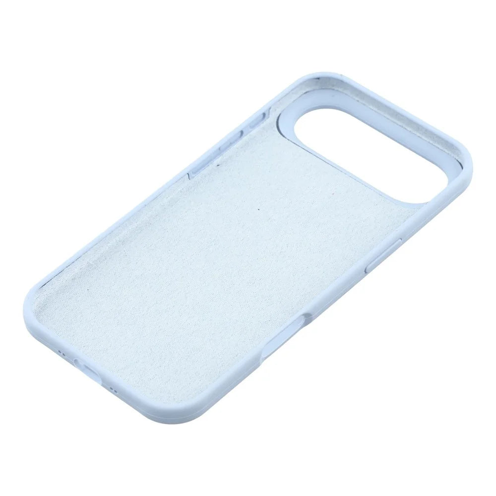 For iPhone Air Case Solid Silicone Shockproof Phone Back Cover - Baby Blue - 5