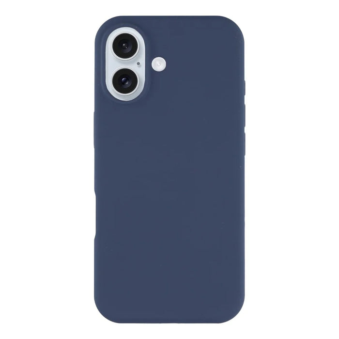 For iPhone 17 Case Solid Silicone Shockproof Phone Back Cover - Dark Blue - 1