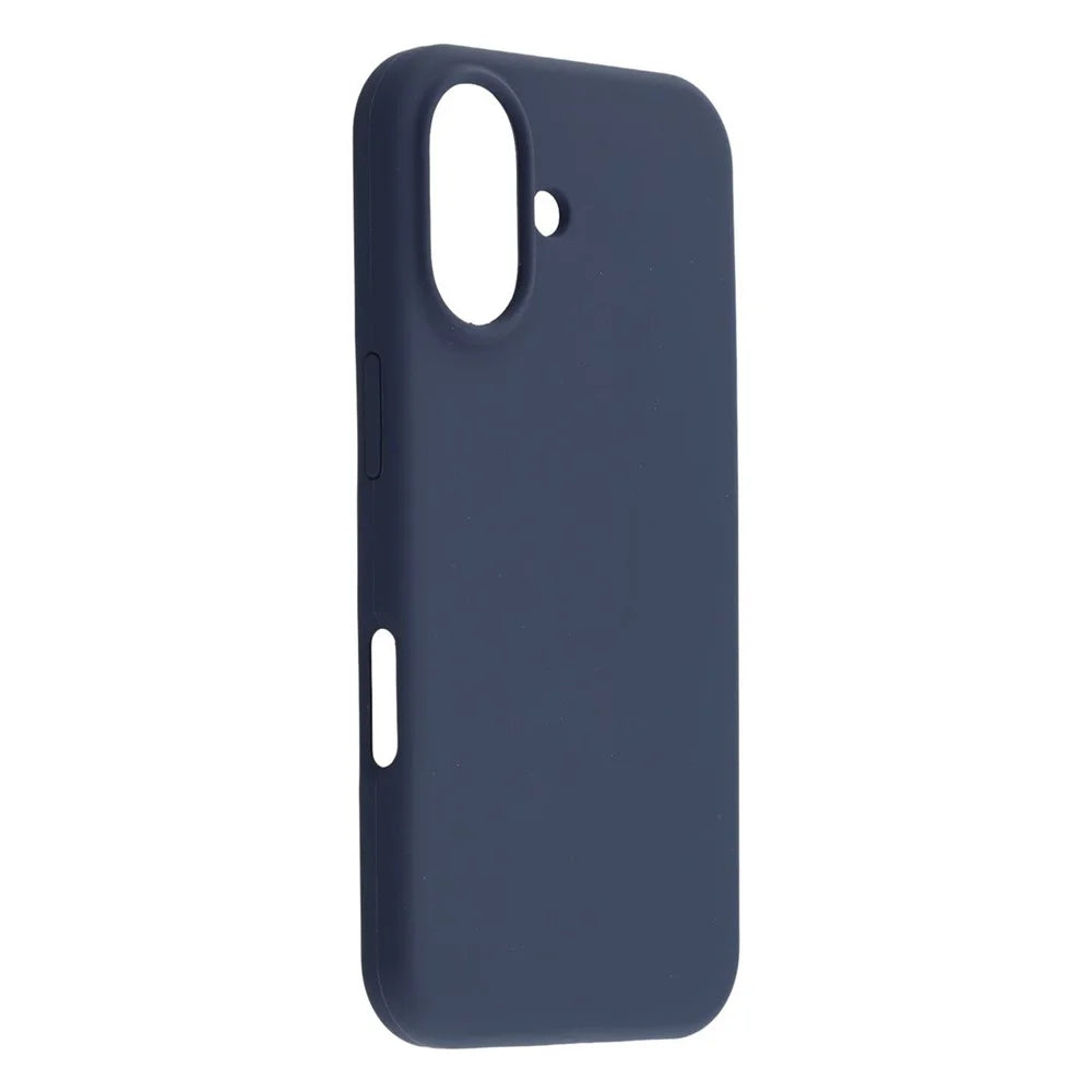 For iPhone 16 Case Solid Silicone Shockproof Phone Back Cover - Dark Blue - 2