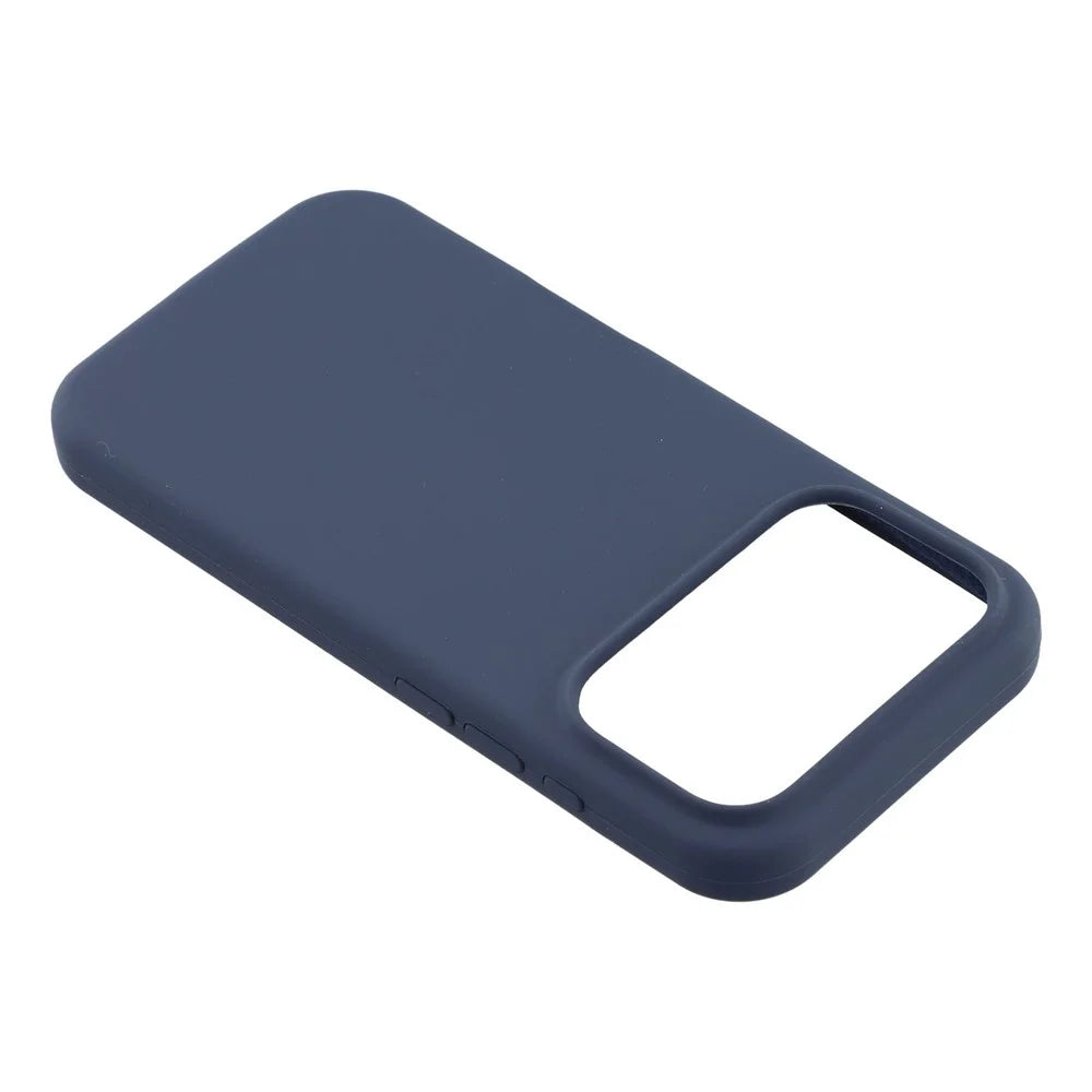 For iPhone 17 Pro Case Solid Silicone Shockproof Phone Back Cover - Dark Blue - 4