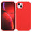 For iPhone 15 Case Solid Silicone Shockproof Phone Back Cover - Red - 1