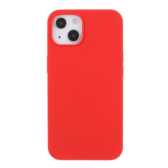 For iPhone 15 Case Solid Silicone Shockproof Phone Back Cover - Red - 2