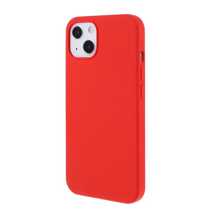 For iPhone 15 Case Solid Silicone Shockproof Phone Back Cover - Red - 3