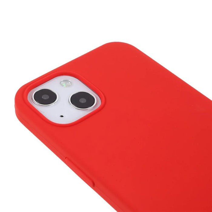 For iPhone 15 Case Solid Silicone Shockproof Phone Back Cover - Red - 6