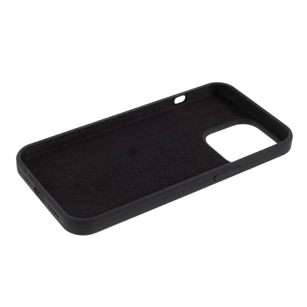 For iPhone 15 Pro Case Solid Silicone Shockproof Phone Back Cover - Black - 7