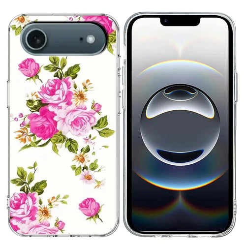 For iPhone Air Case Pattern Printing Cell Phone TPU Back Cover - Rose Flower - 1
