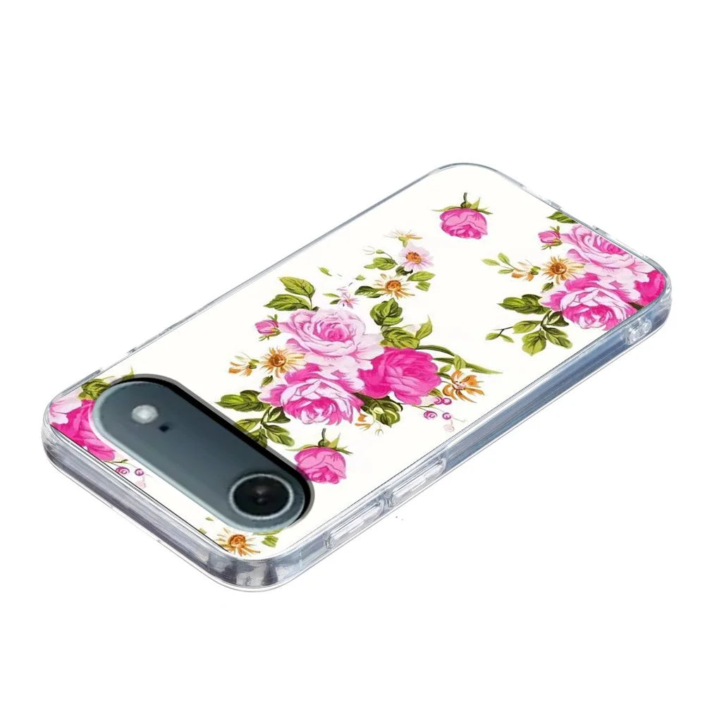For iPhone Air Case Pattern Printing Cell Phone TPU Back Cover - Rose Flower - 3