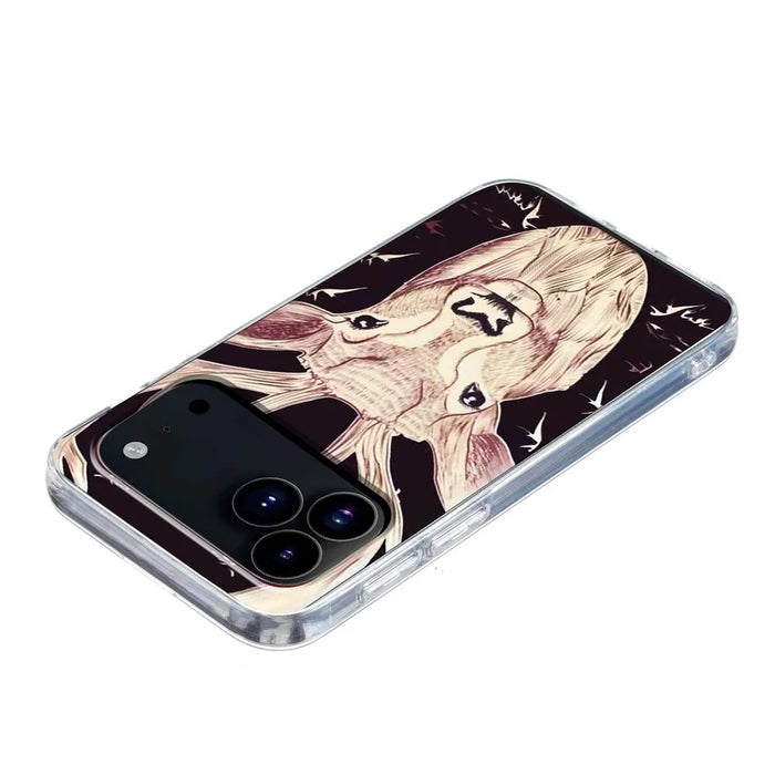 For iPhone 18 Pro Max / 17 Pro Max Case Pattern Printing Cell Phone TPU Back Cover - Deer Head - 3