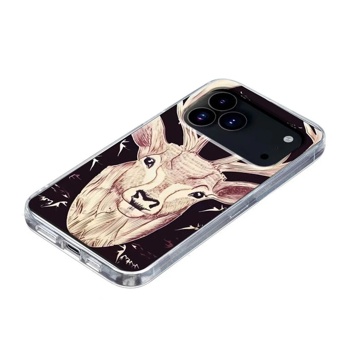 For iPhone 18 Pro Max / 17 Pro Max Case Pattern Printing Cell Phone TPU Back Cover - Deer Head - 4