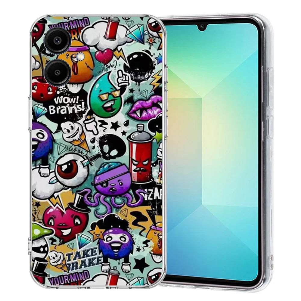 For Samsung Galaxy A08 5G / A08 4G / A07 4G Case Pattern Printing Cell Phone TPU Back Cover - Garbage - 1