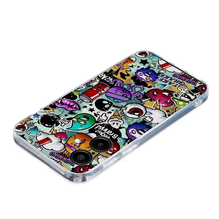 For Samsung Galaxy A08 5G / A08 4G / A07 4G Case Pattern Printing Cell Phone TPU Back Cover - Garbage - 4