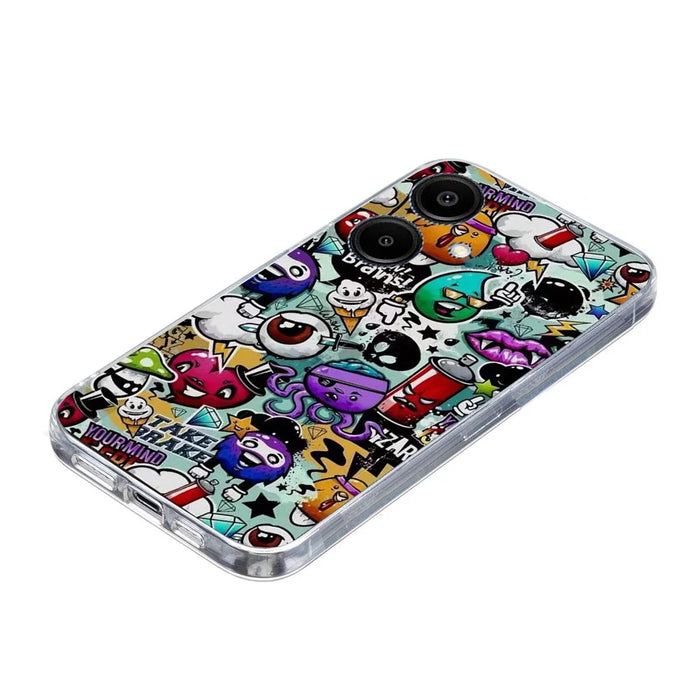 For Samsung Galaxy A08 5G / A08 4G / A07 4G Case Pattern Printing Cell Phone TPU Back Cover - Garbage - 5