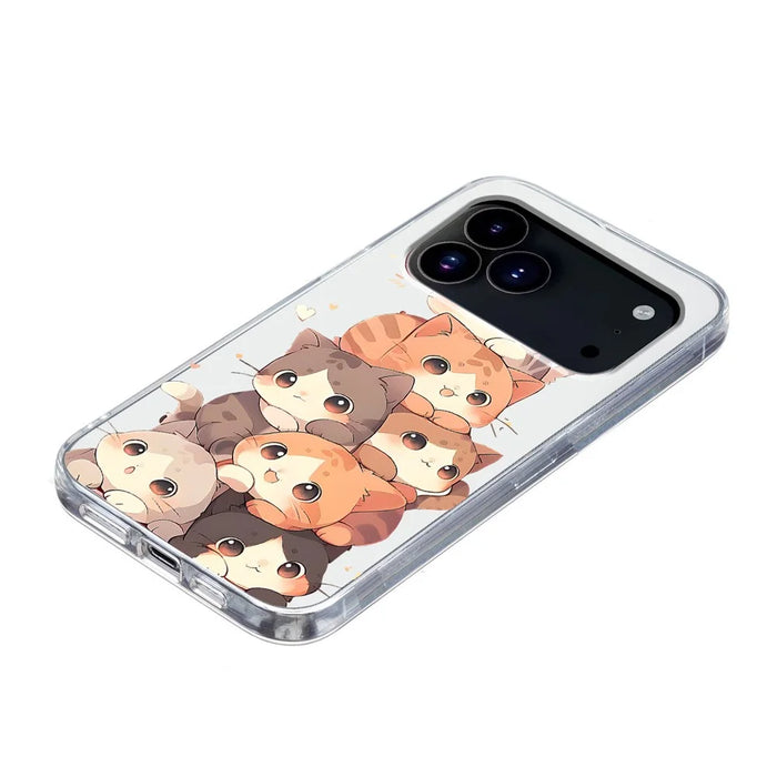 For iPhone 18 Pro Max / 17 Pro Max Case Pattern Printing Shockproof Soft TPU Phone Cover - Multiple Kittens - 4