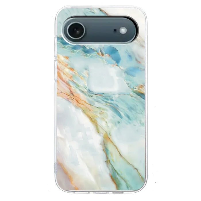 For iPhone Air Case Pattern Printing Shockproof Soft TPU Phone Cover - Oil Painting Marble - 2