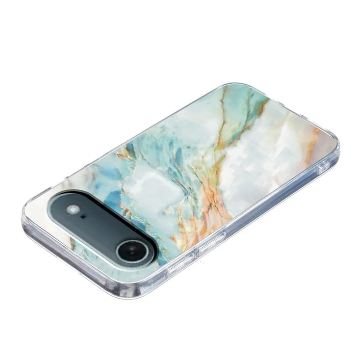 For iPhone Air Case Pattern Printing Shockproof Soft TPU Phone Cover - Oil Painting Marble - 3