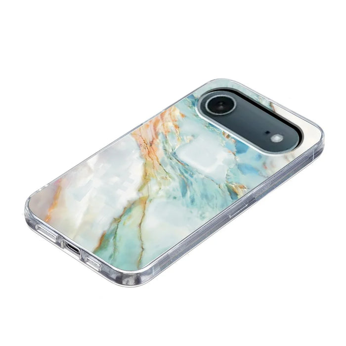 For iPhone Air Case Pattern Printing Shockproof Soft TPU Phone Cover - Oil Painting Marble - 4