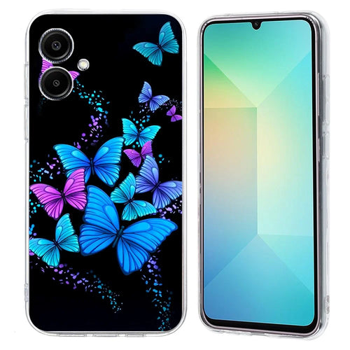 For Samsung Galaxy A08 5G / A08 4G / A07 4G Case Pattern Printing Shockproof Soft TPU Phone Cover - Colorful Butterflies - 1