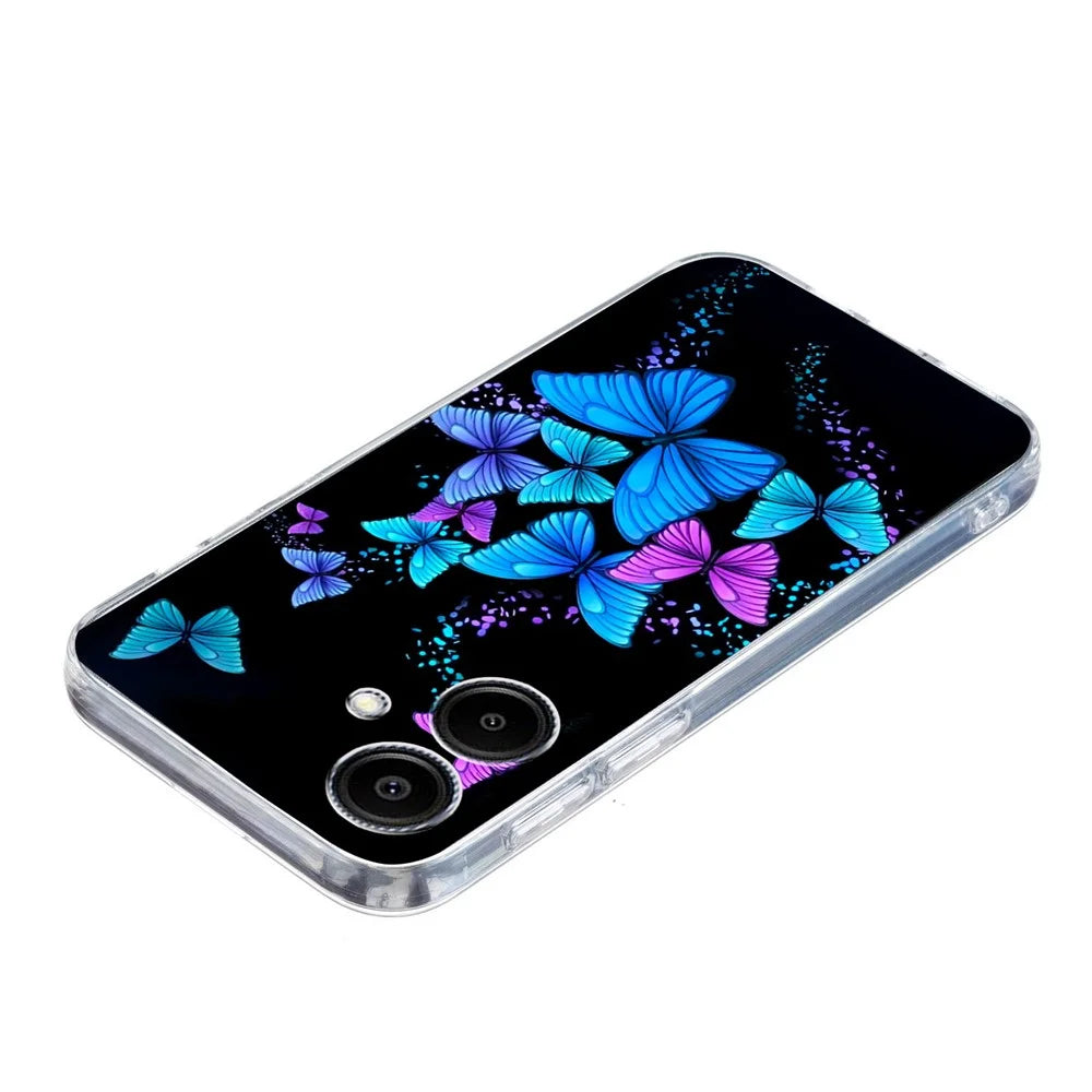 For Samsung Galaxy A08 5G / A08 4G / A07 4G Case Pattern Printing Shockproof Soft TPU Phone Cover - Colorful Butterflies - 4