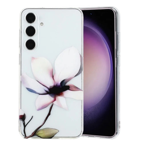 For Samsung Galaxy A18 5G / A18 4G / A17 5G / A17 4G / A26 5G Case Soft TPU Phone Back Cover Pattern Printing - White Flower - 1