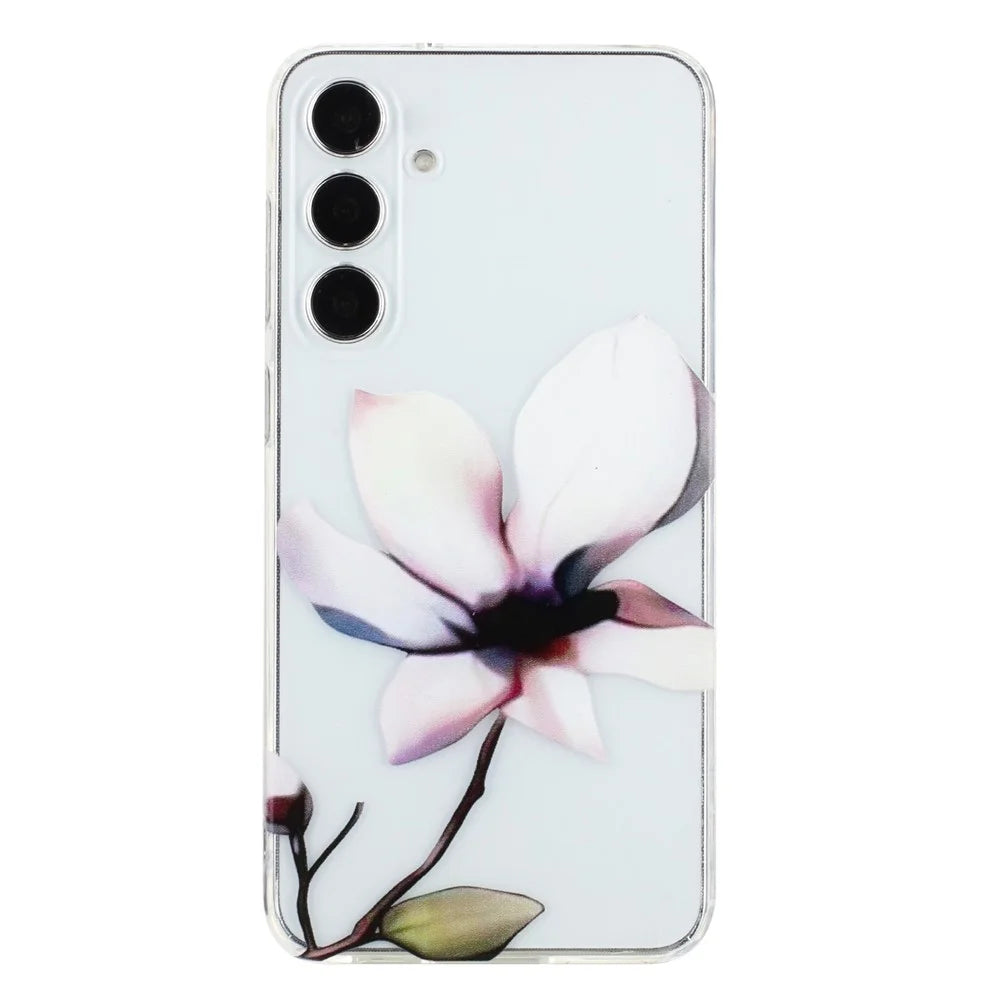 For Samsung Galaxy A18 5G / A18 4G / A17 5G / A17 4G / A26 5G Case Soft TPU Phone Back Cover Pattern Printing - White Flower - 2