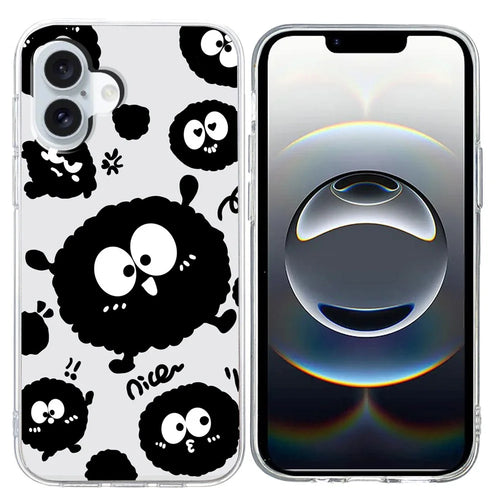 For iPhone 17 Case Soft TPU Pattern Printing Phone Cover - Black Eyeball - 1